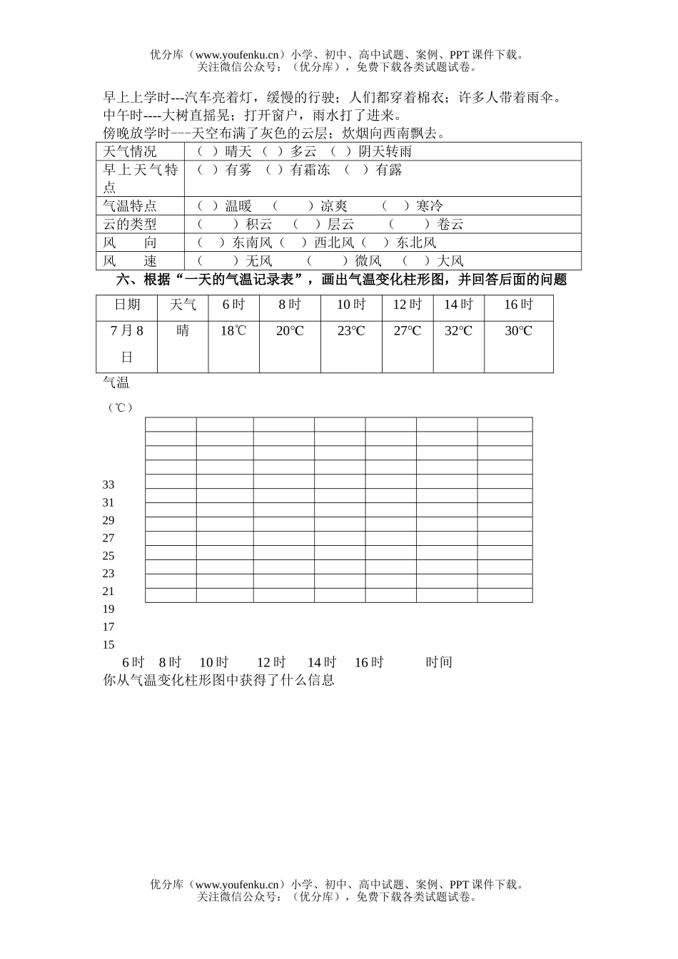 小学综合上册第三单元测试卷_第2页