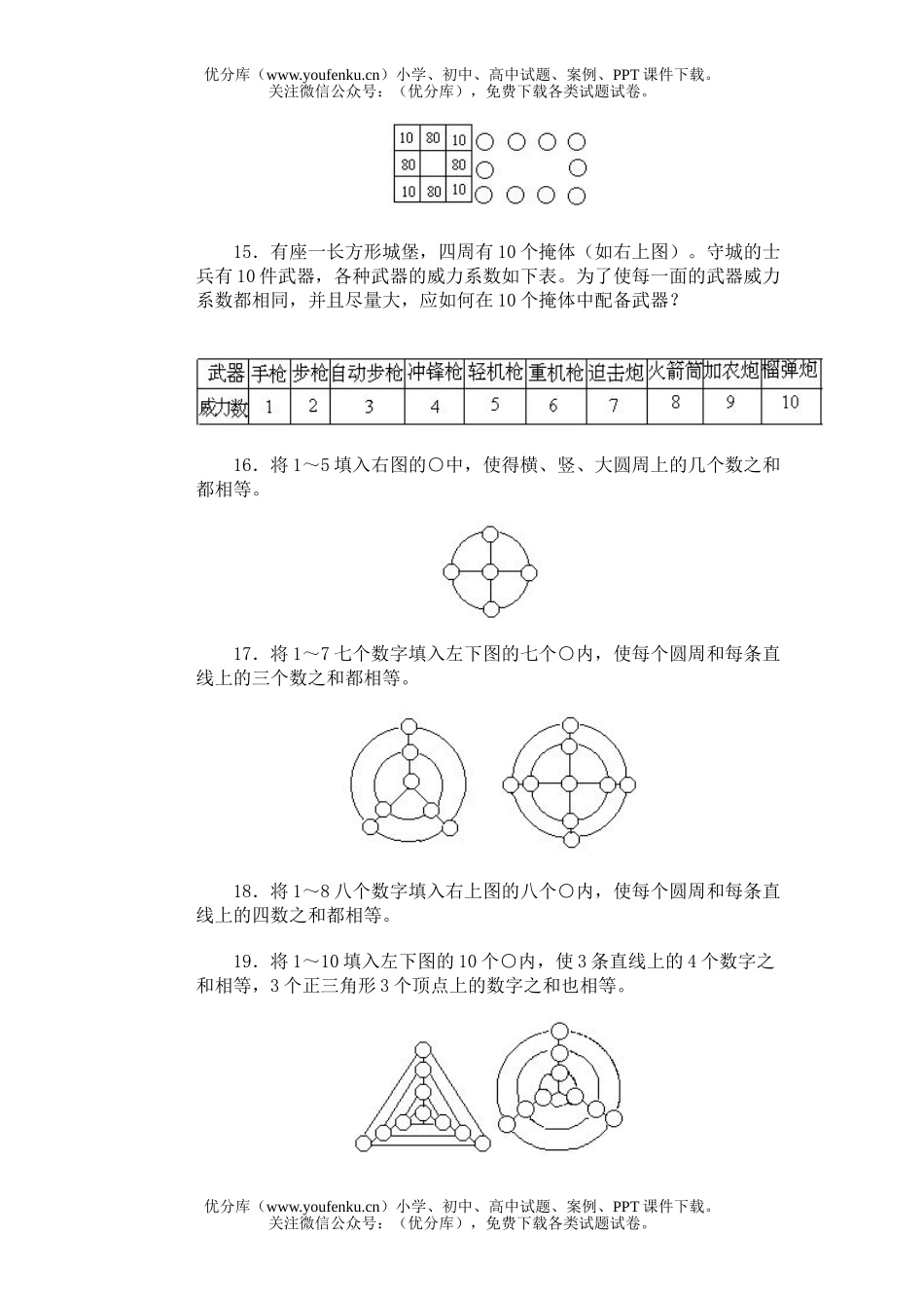 小学综合奥林匹克训练题库·数阵试卷_第2页
