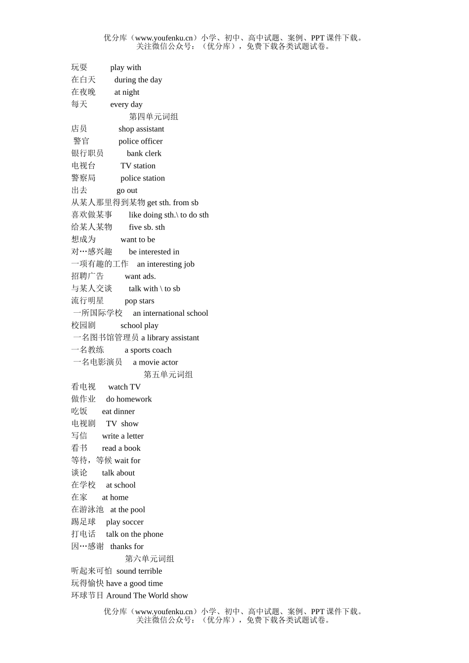 初中七年级英语下册词汇棕编试卷_第2页