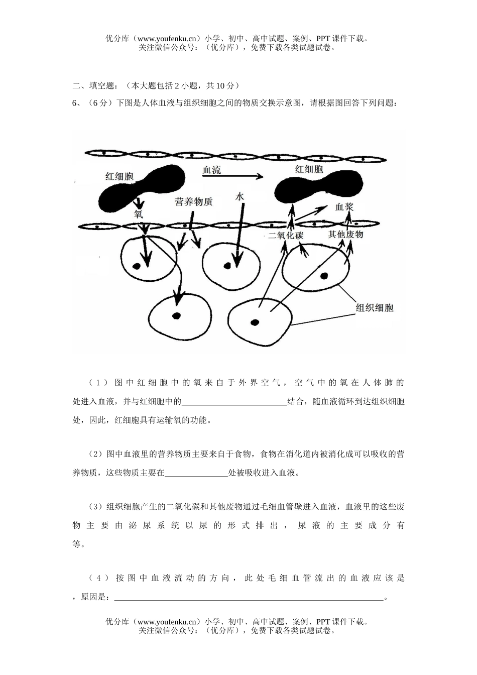 初中九年级生物毕业暨升学考试卷_第2页