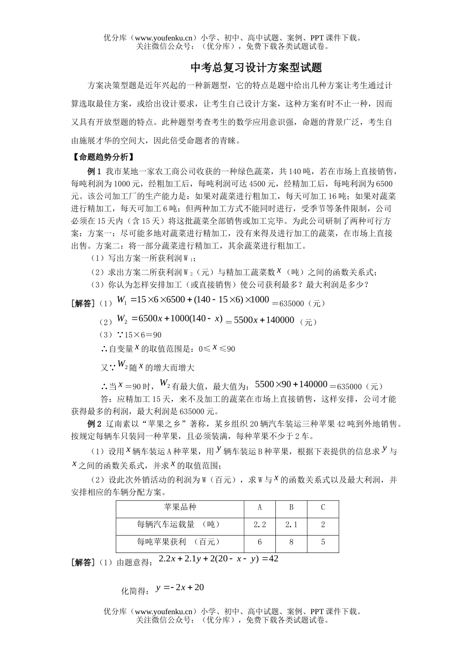 初中数学中考中考总复习设计型[整理]试卷_第1页