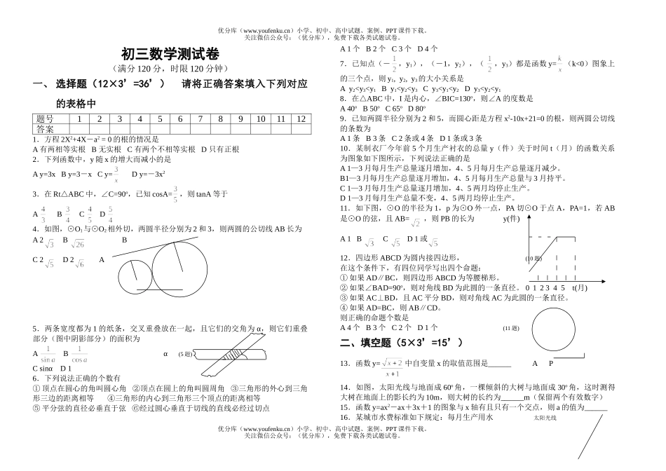 初中数学中考2006年中考模拟试卷_第1页