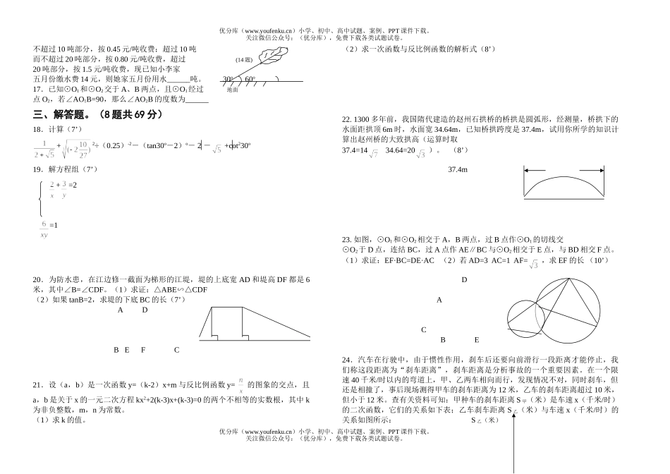 初中数学中考2006年中考模拟试卷_第2页
