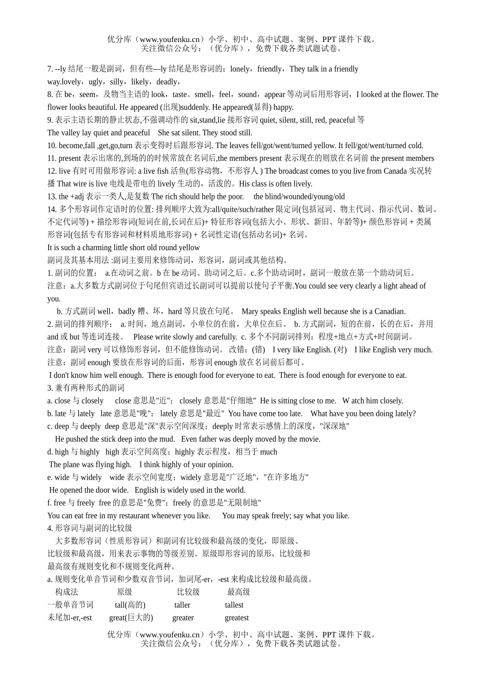 初中英语中考牛津版中考形容词与副词练习试卷_第2页