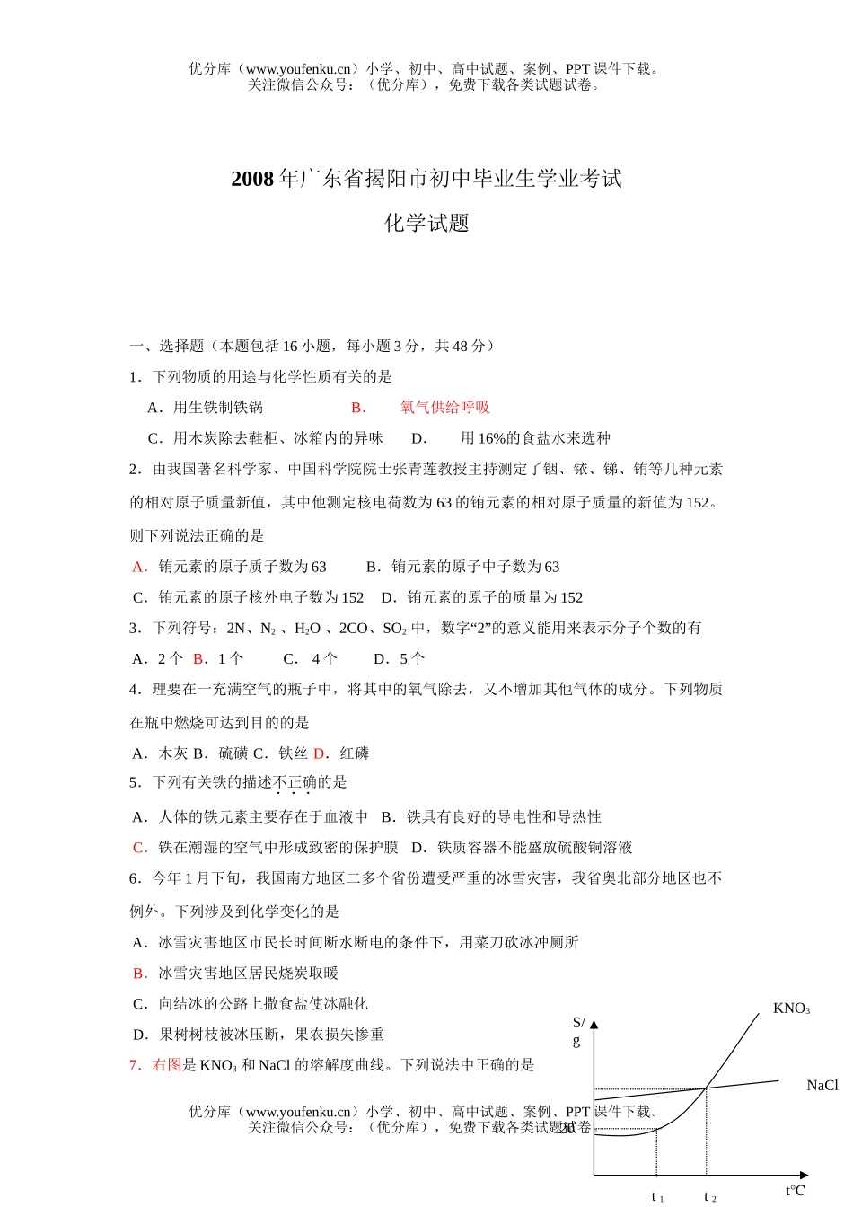 初中化学考08年广东省中考试卷_第1页
