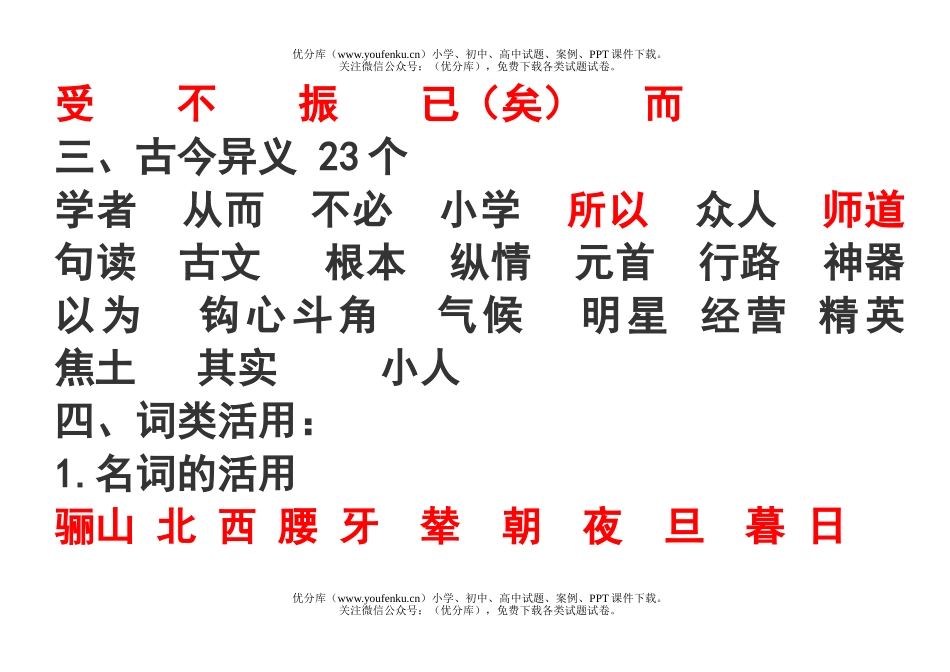 高中一年级语文下学期第三、六单元复习试卷_第3页