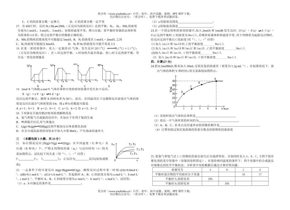 高中二年级化学阶段性测试卷_第2页
