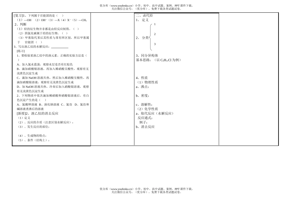 高中二年级化学烃的衍(二)试卷_第2页