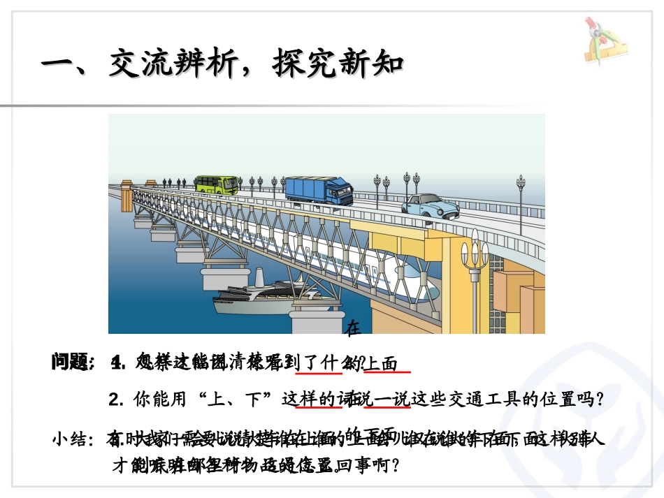 2012年秋季新第二单元《上下前后》位置PPT课件_第1页