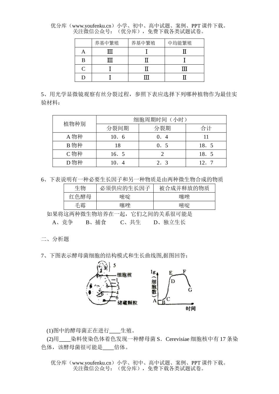 高中三年级生物试卷_第2页