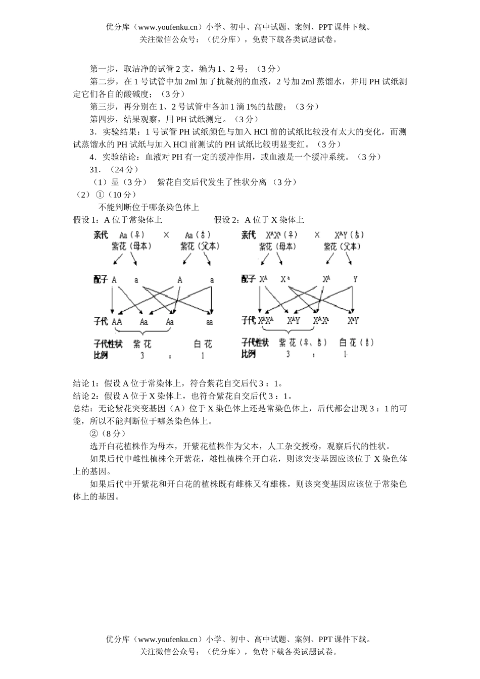高中三年级生物高4月第一次模拟考试卷_第2页