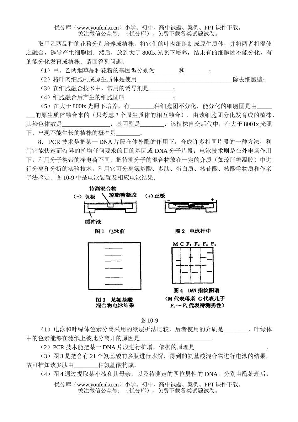 高中三年级生物高考强化训练15试卷_第2页