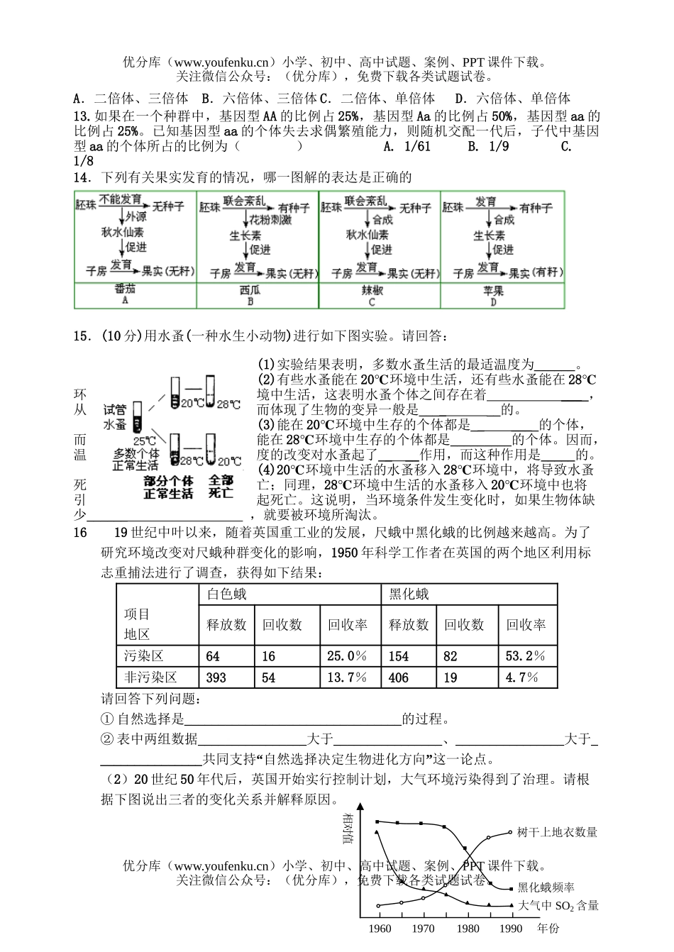 高中三年级生物共同进案试卷_第2页