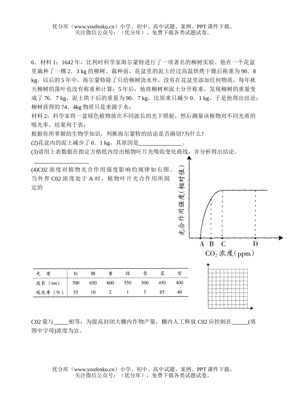 高中三年级生物实验设计习题专练试卷_第3页