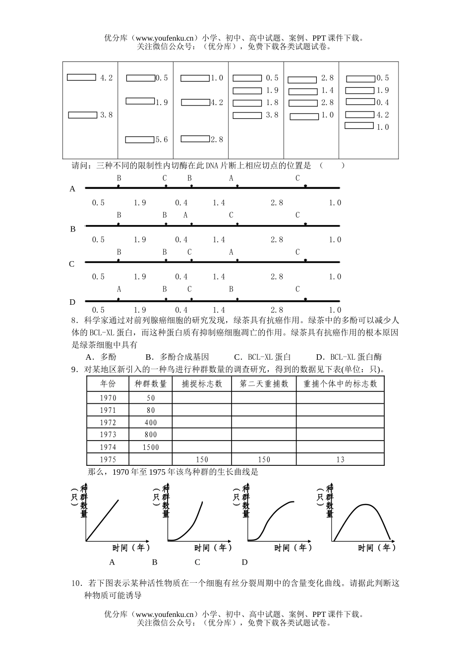 高中三年级生物上册第五次测试卷_第2页