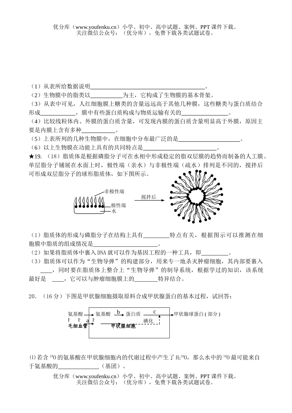 高中三年级生物基因工程简介测试卷_第3页