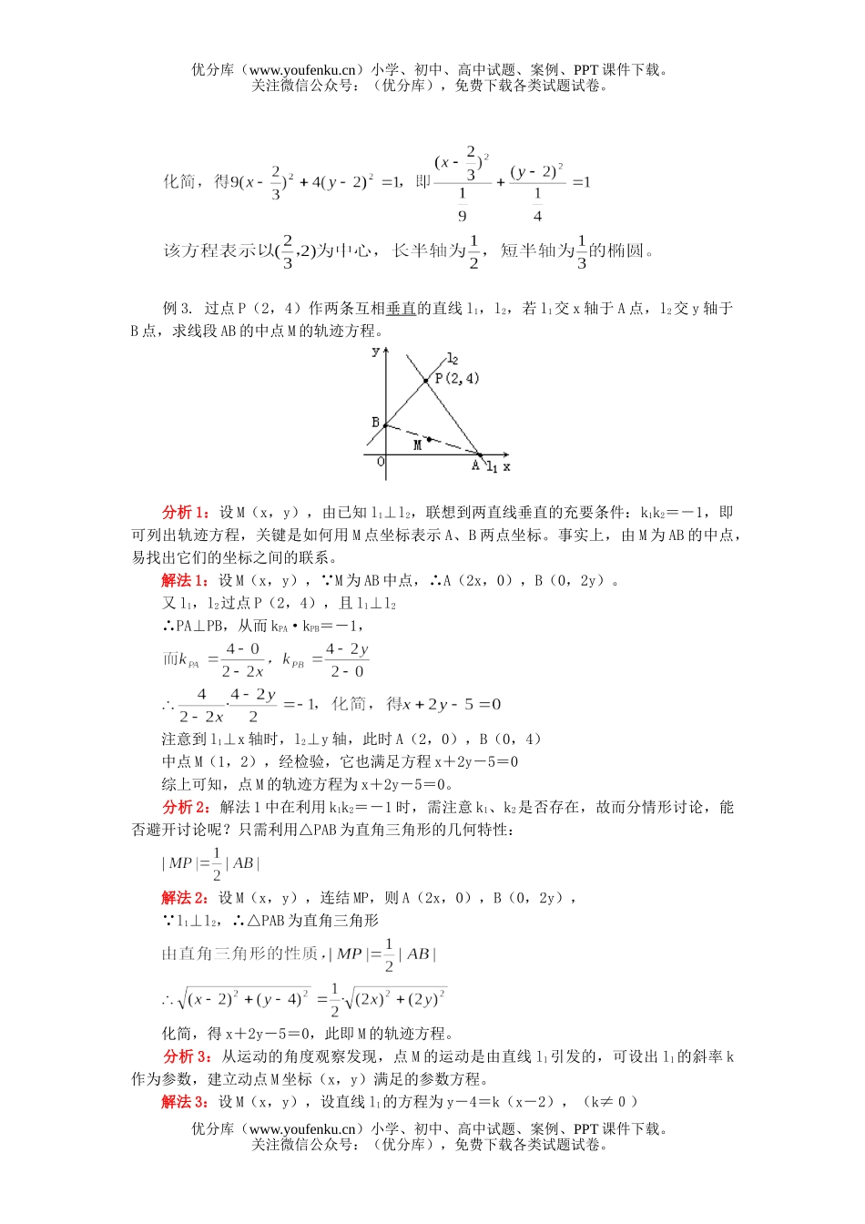 高考数学高考专题训练专题复习-求轨迹方程试卷_第2页