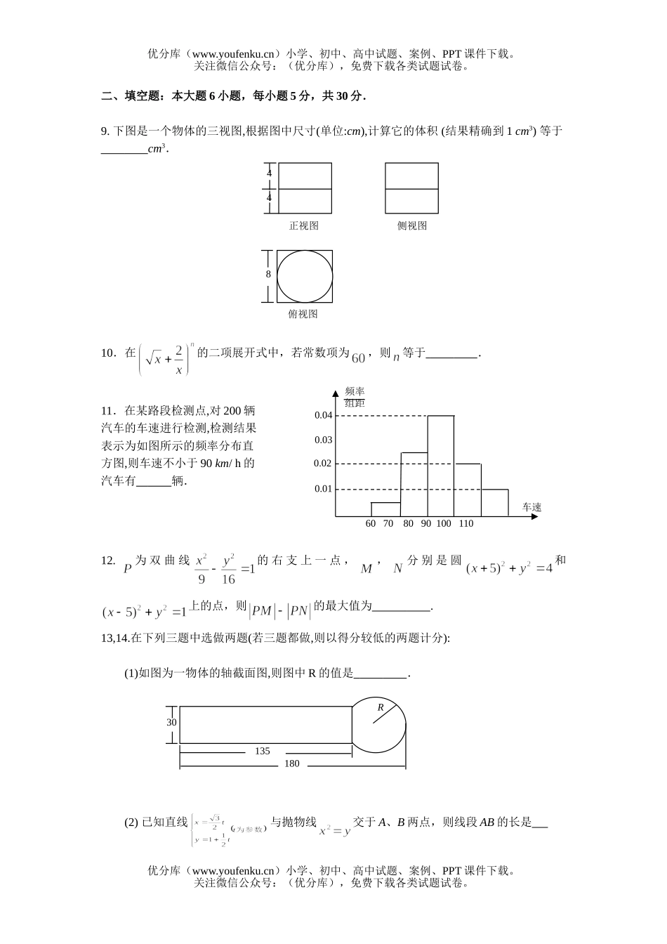 高考数学高考(理科)模拟(二)试卷_第2页