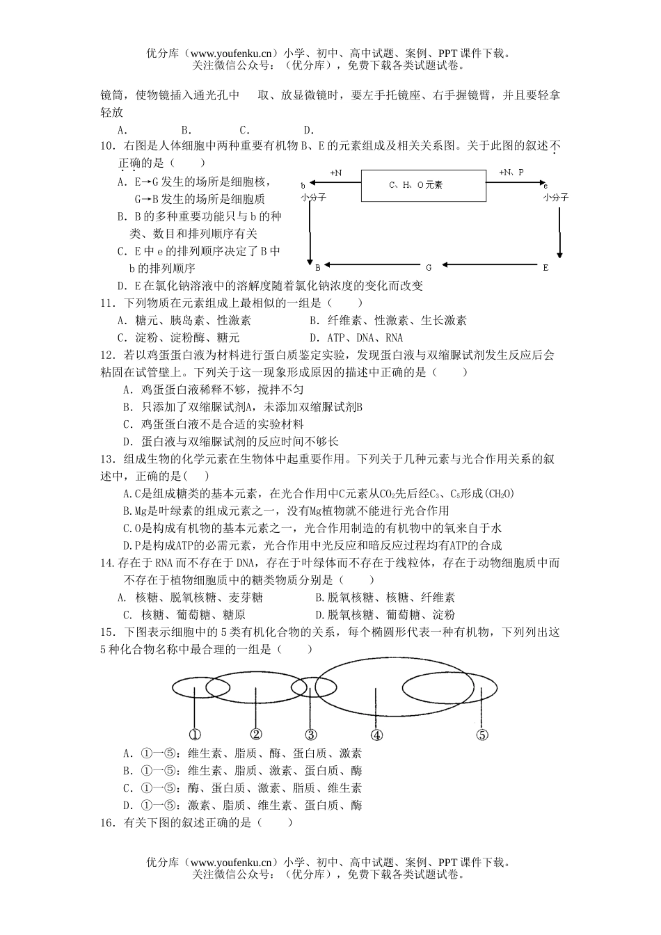 高中三年级生物08届上册第一次月考试卷_第2页
