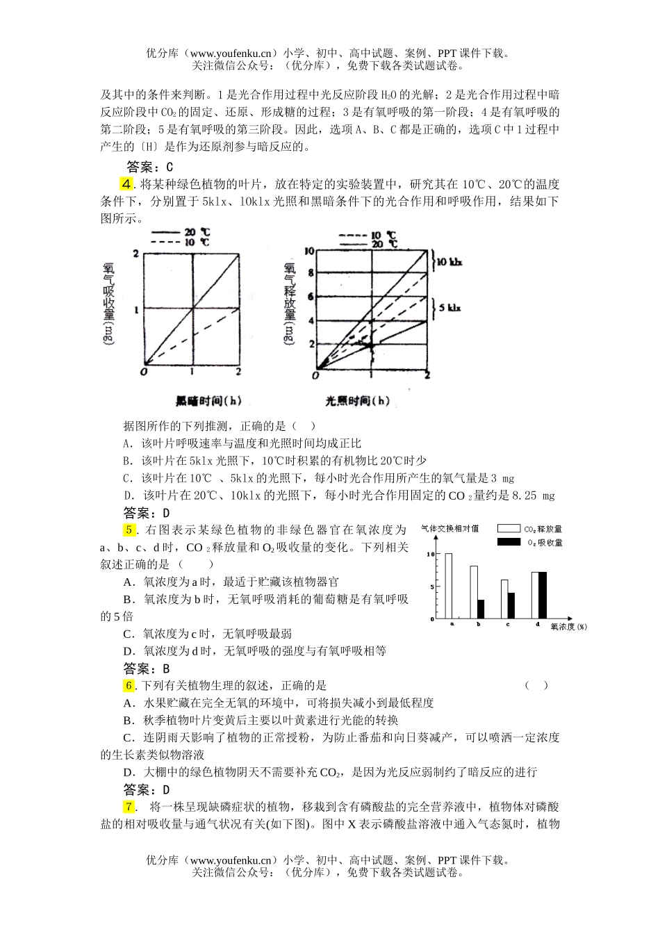 高中三年级生物30道选择和10道非选择题试卷_第2页