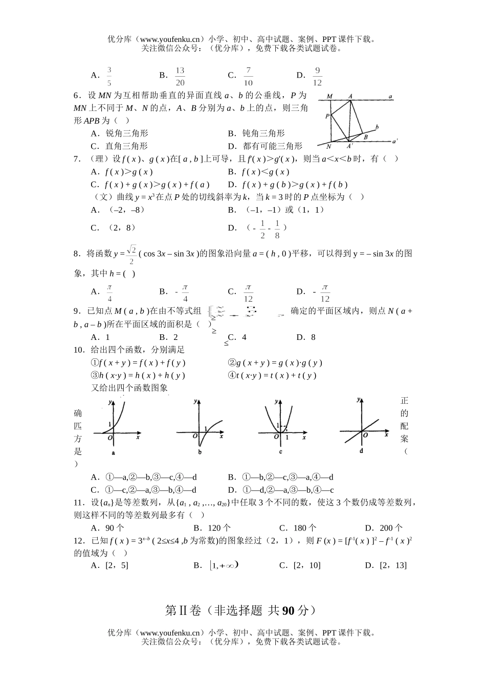 高考数学高考难点互动达标提高测试卷_第2页