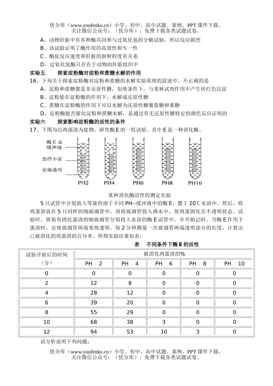 高中三年级生物08届实验专题训练试卷_第3页