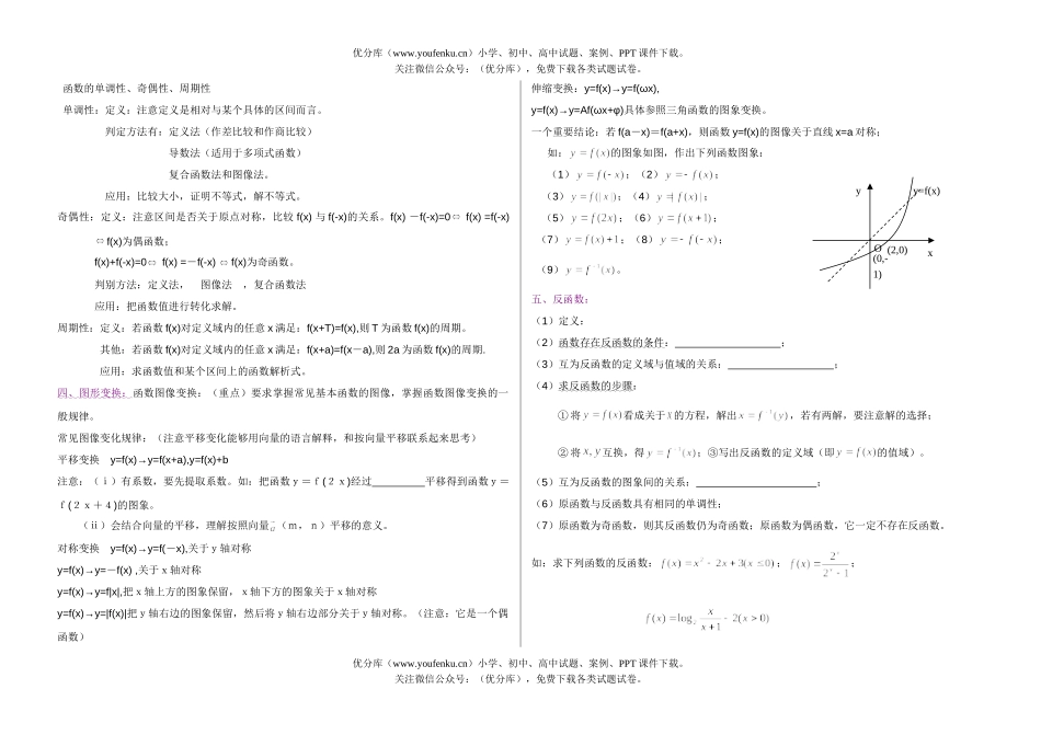 高考数学08届高考基础知识结论复习测试卷_第3页