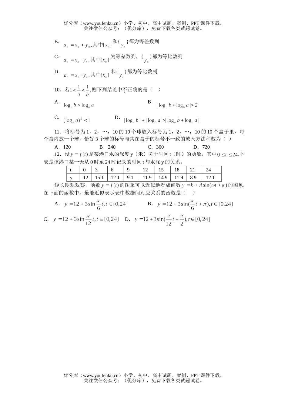 高考数学08高考专题训练14试卷_第2页