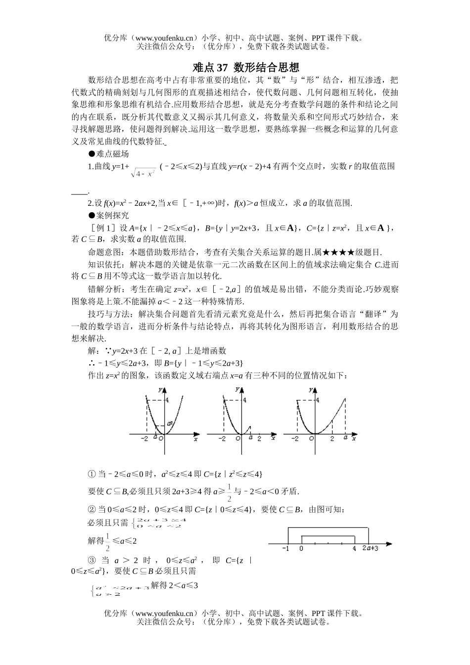 高考数学08高考数形结合思想试卷_第1页
