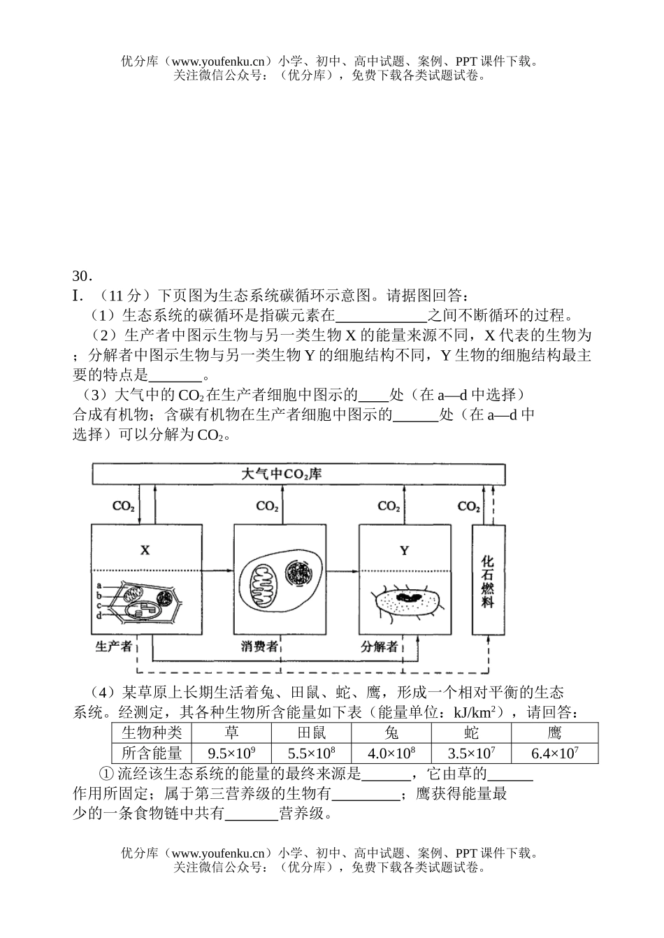 高中三年级生物08届3月月考理综部分试卷_第3页