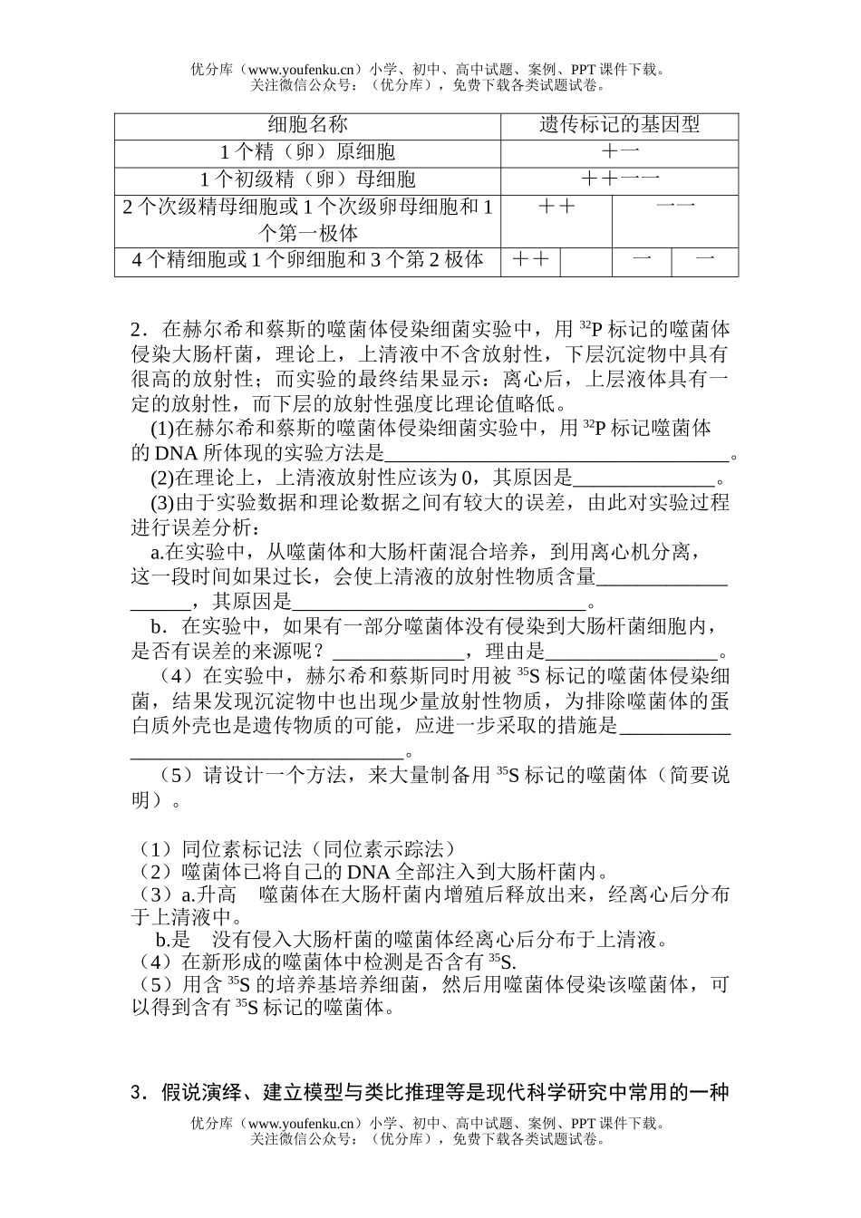 高中三年级生物遗传变异育种C级考点配套训练试卷_第2页