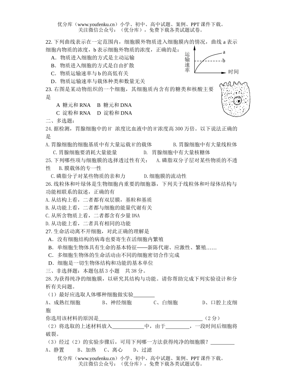 高中三年级生物08届限时作业题2试卷_第2页