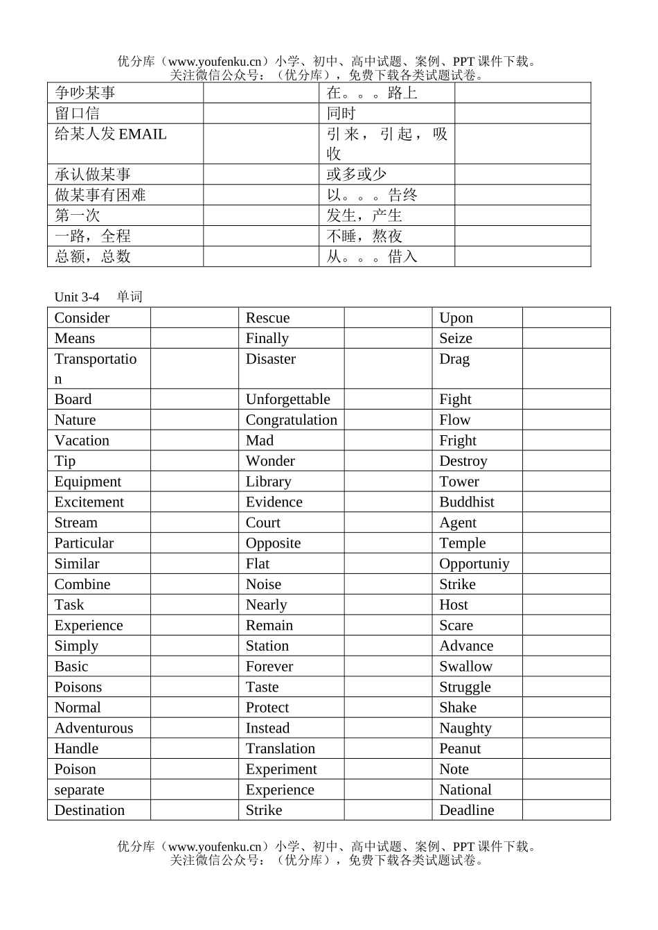 高考英语2007高考之单词复习试卷_第3页