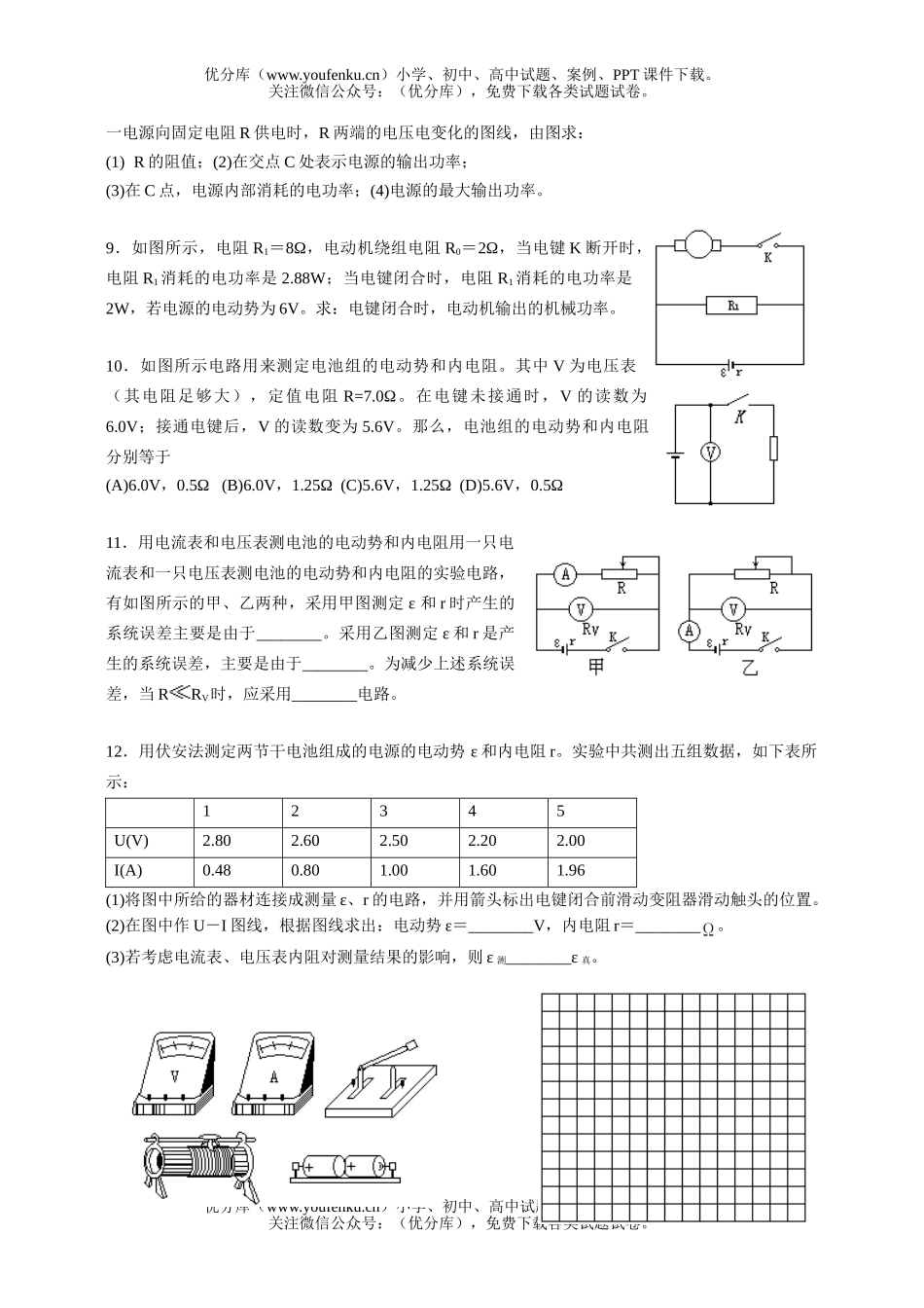 高考物理高考复习(基础回归)练习七试卷_第2页