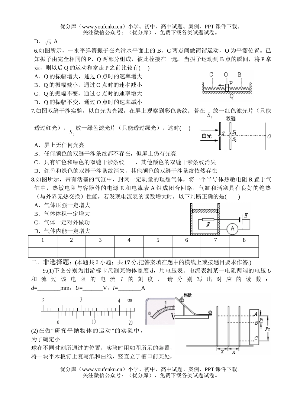 高考物理模拟10试卷_第2页