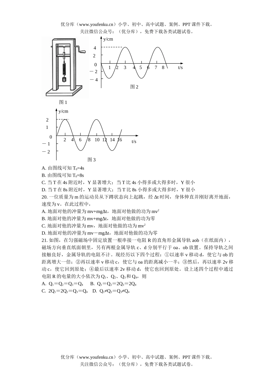 高考物理高考招生全国统一考试卷_第2页