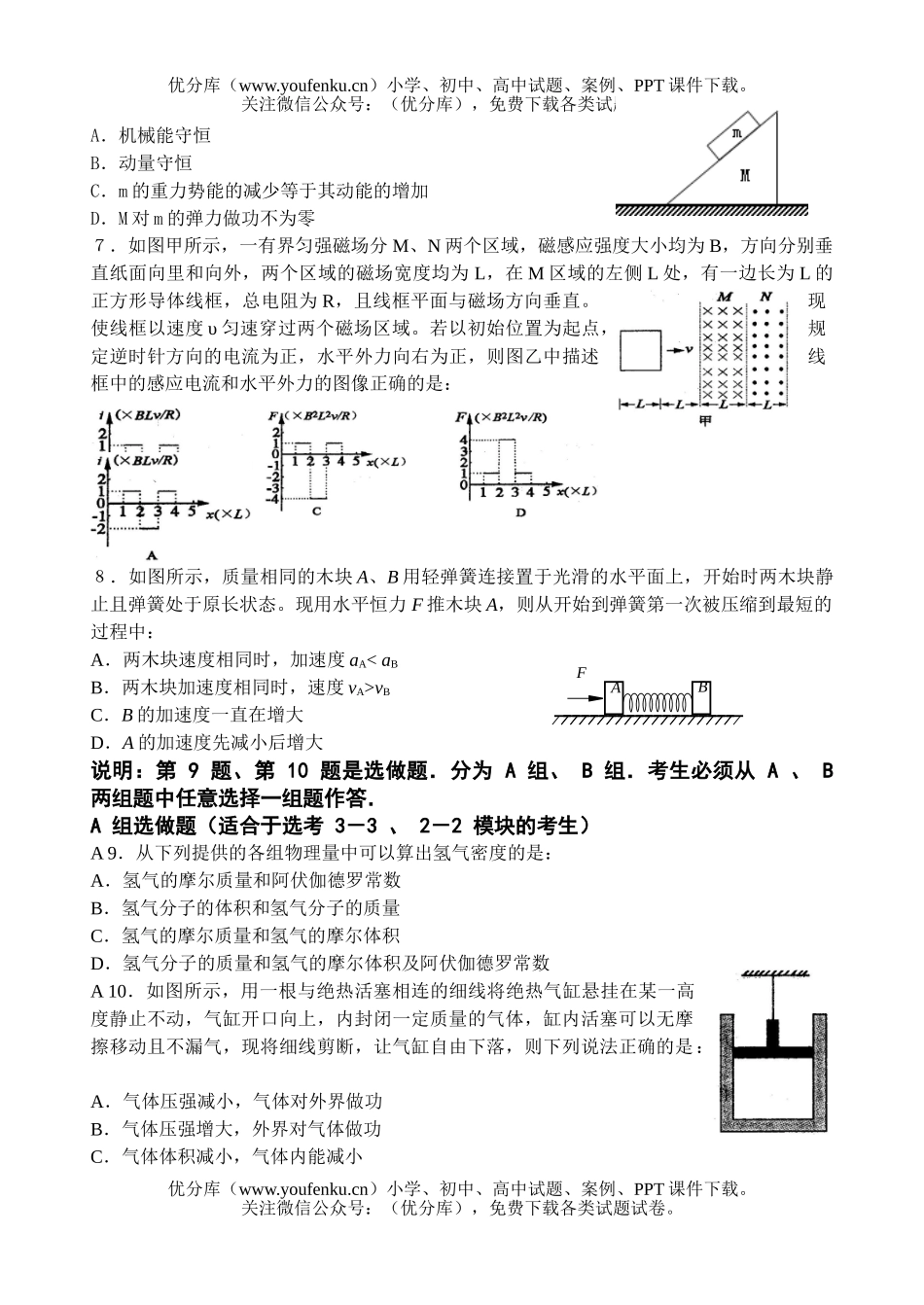 高考物理高考前选择题专项训练2试卷_第2页