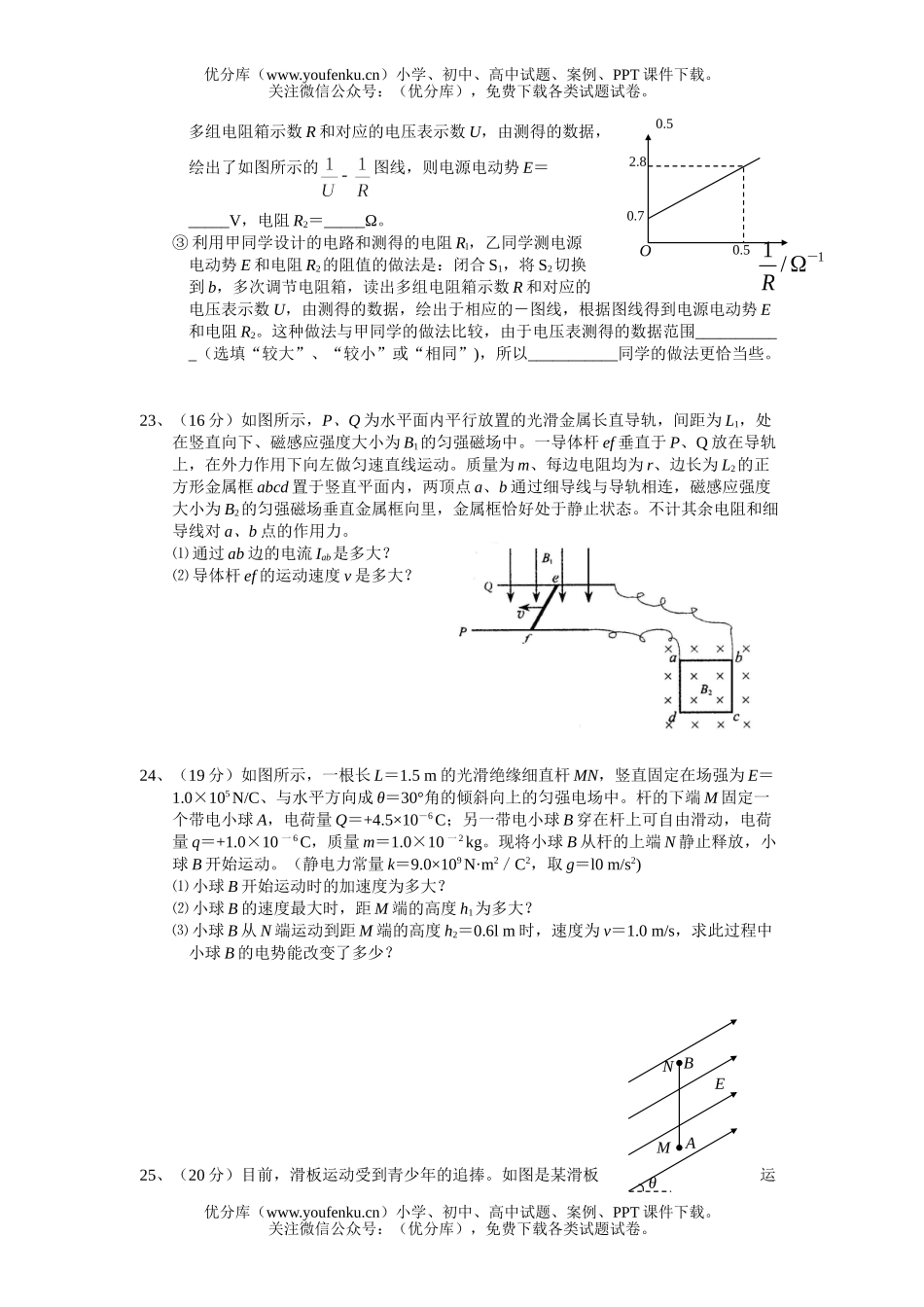 高考物理高考测试2试卷_第3页