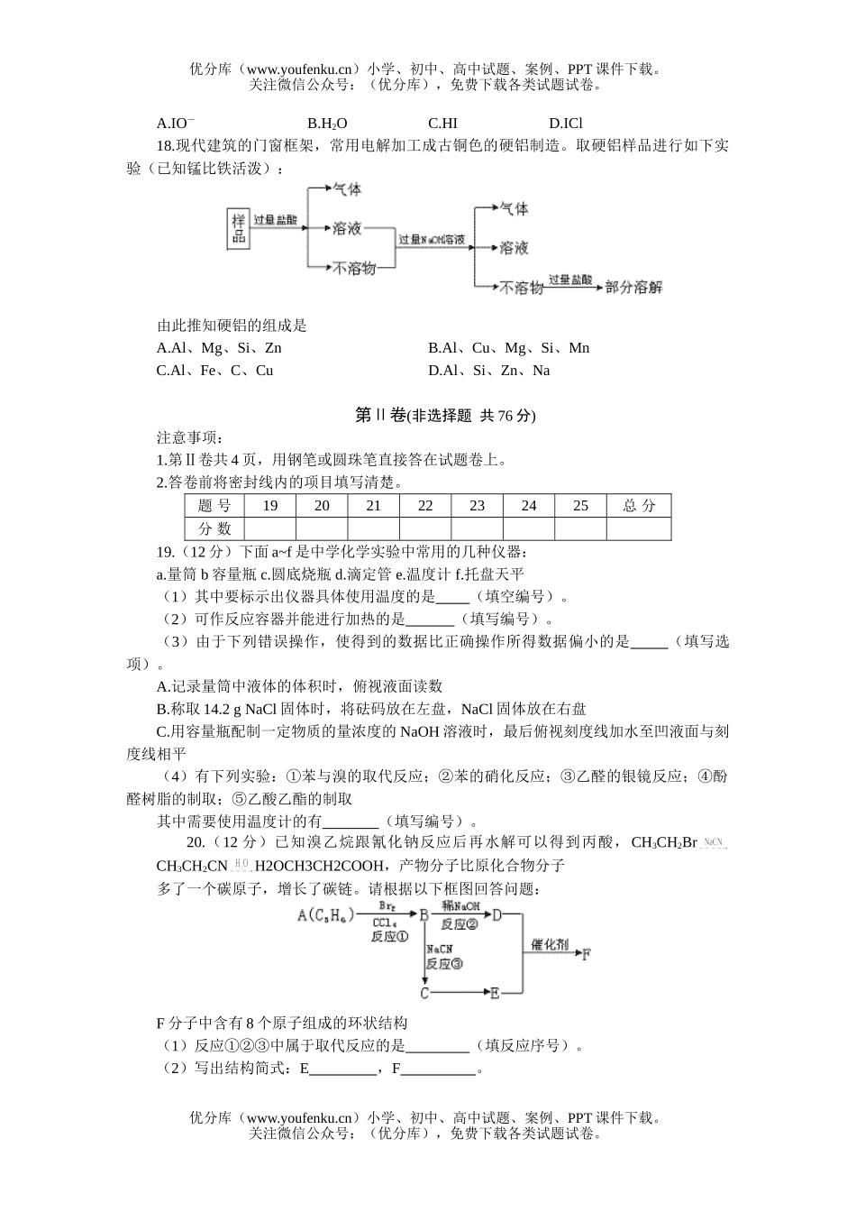 高考化学MAM高考仿真(六)试卷_第2页