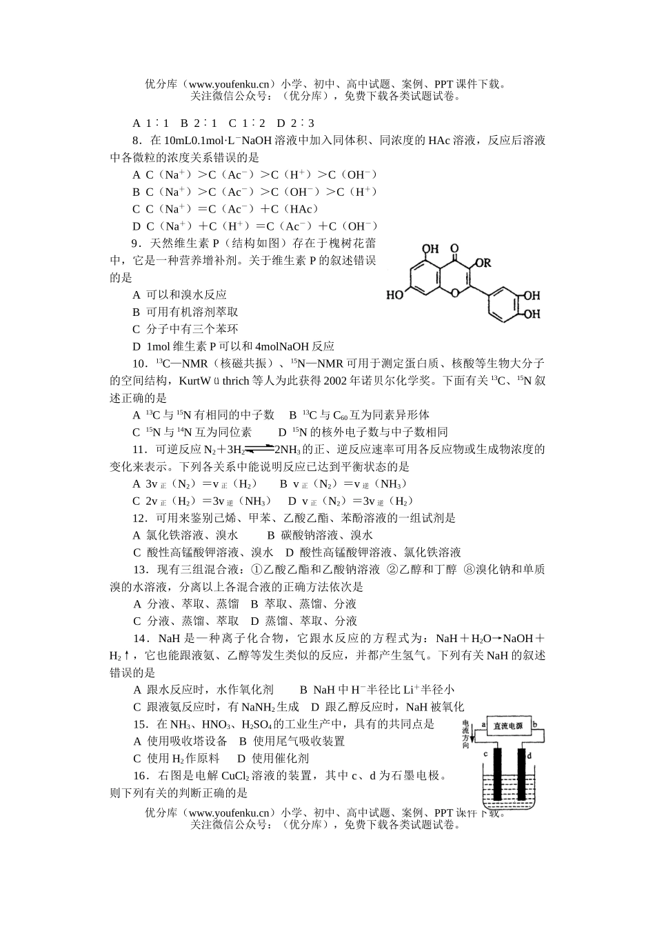 高考化学2003高考上海试卷_第2页