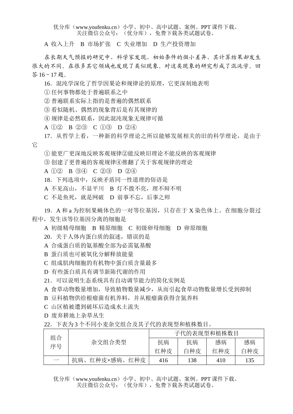 高考化学2005高考辽宁卷大综试卷_第3页