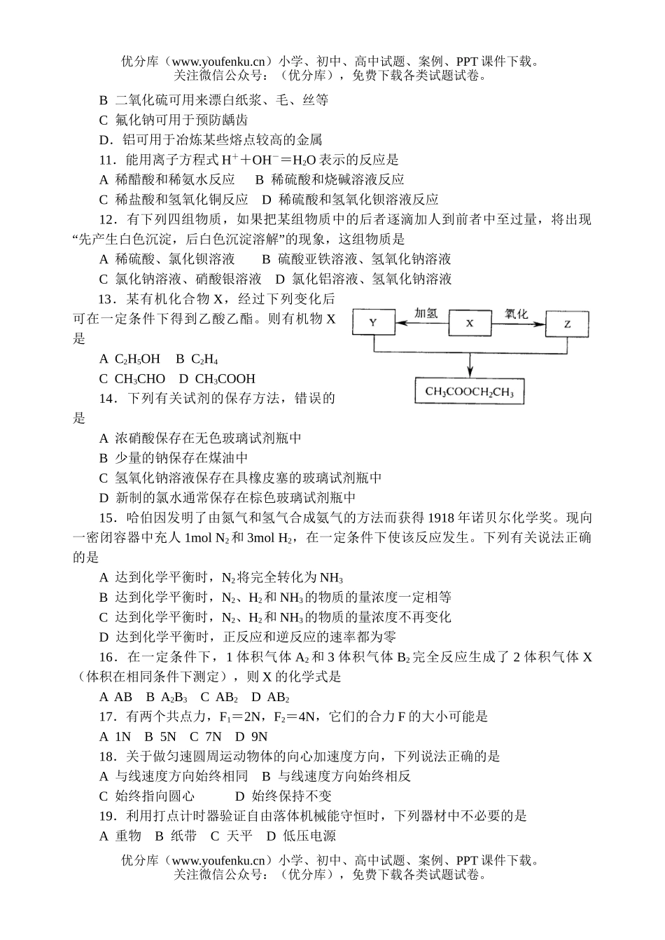 高考化学2005高考江苏卷理综试卷_第2页