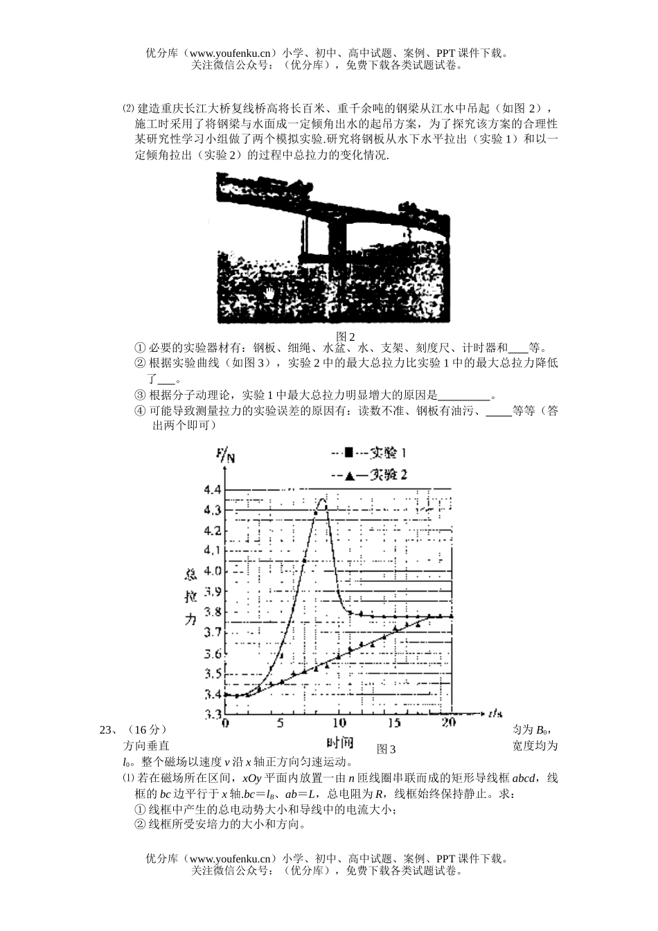 高考物理高考理综测试卷6试卷_第3页