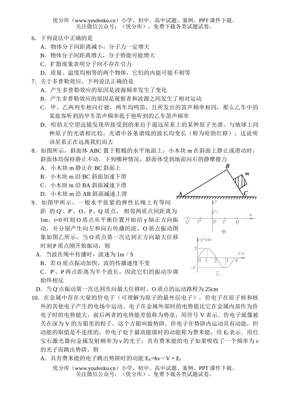 高考物理高考全真模拟试卷_第2页