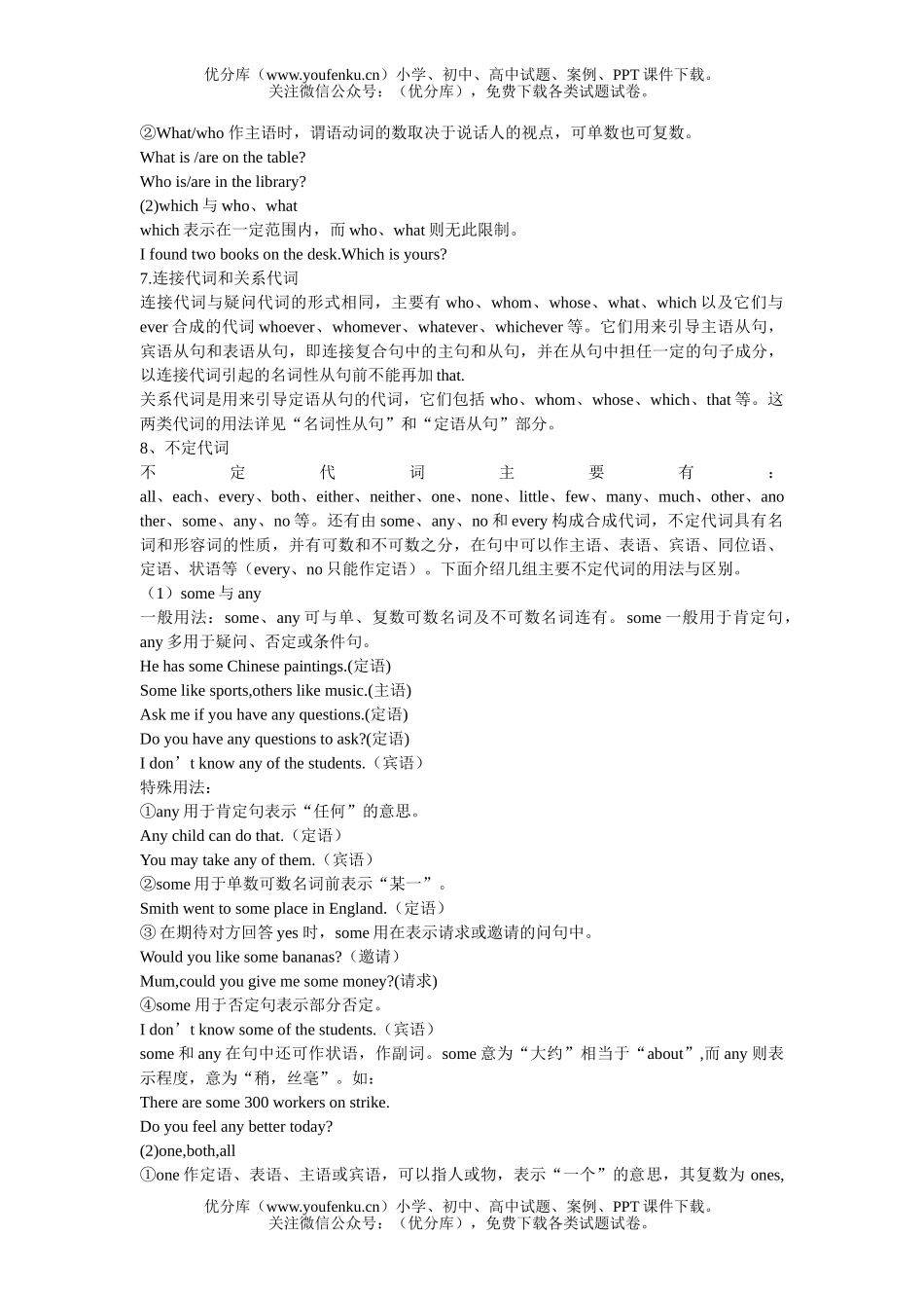 高考英语高考语法复习专题-代词试卷_第2页