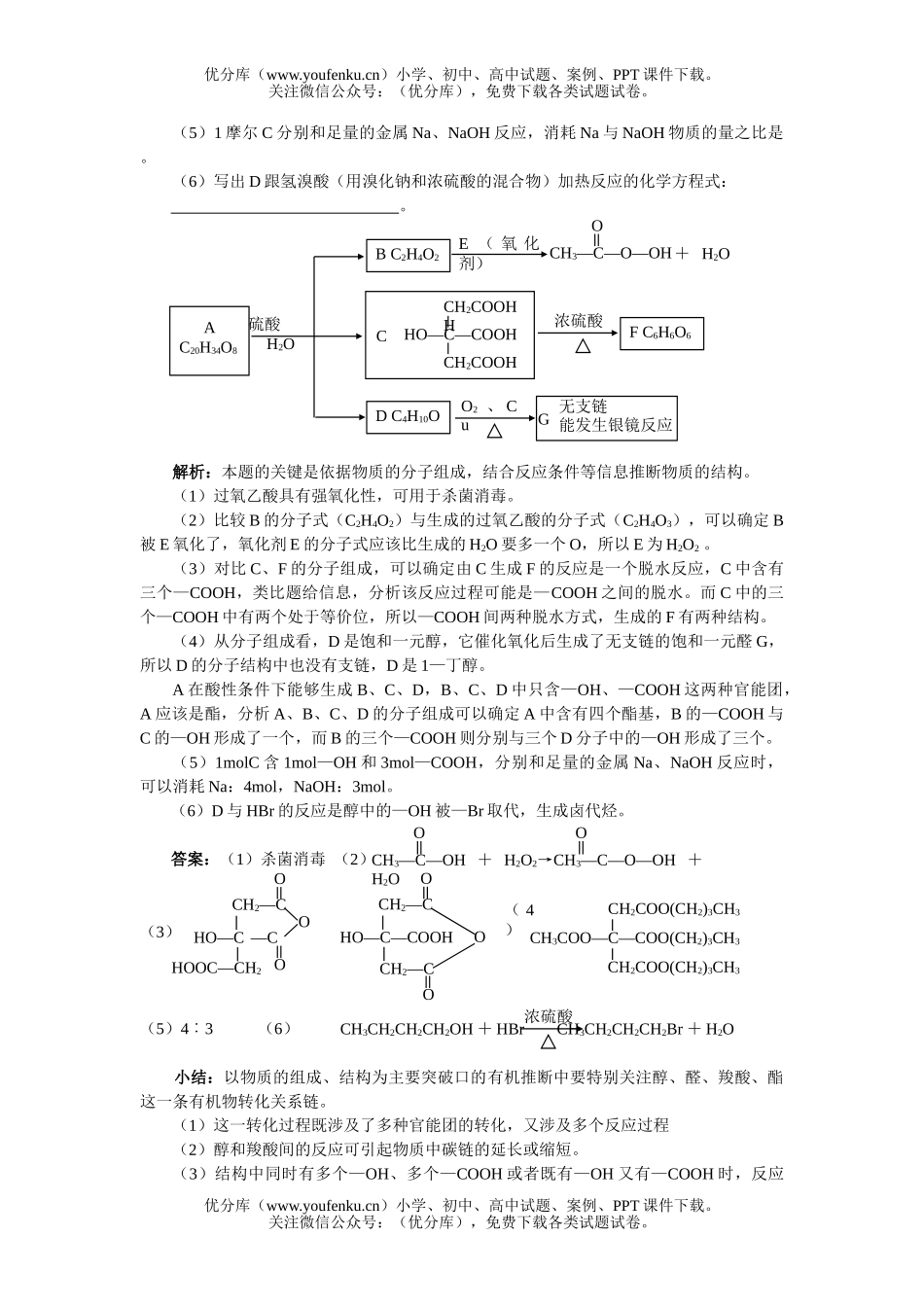 高考化学有机二轮专题复习训练试卷_第2页