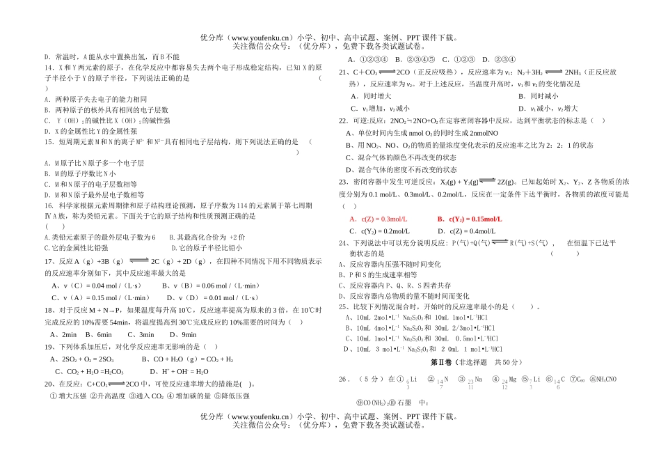 高考化学高考复习测试卷_第1页