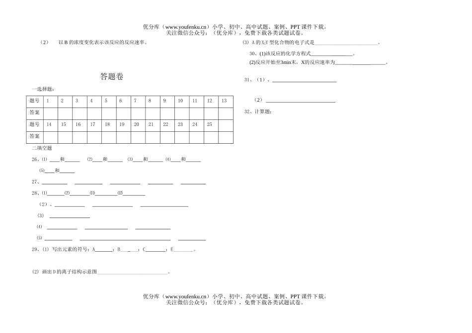 高考化学高考复习测试卷_第3页