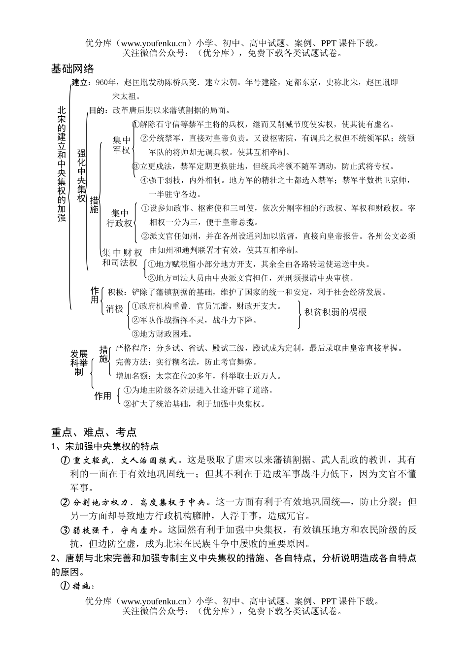 高考历史高考北宋的统治测试卷_第3页