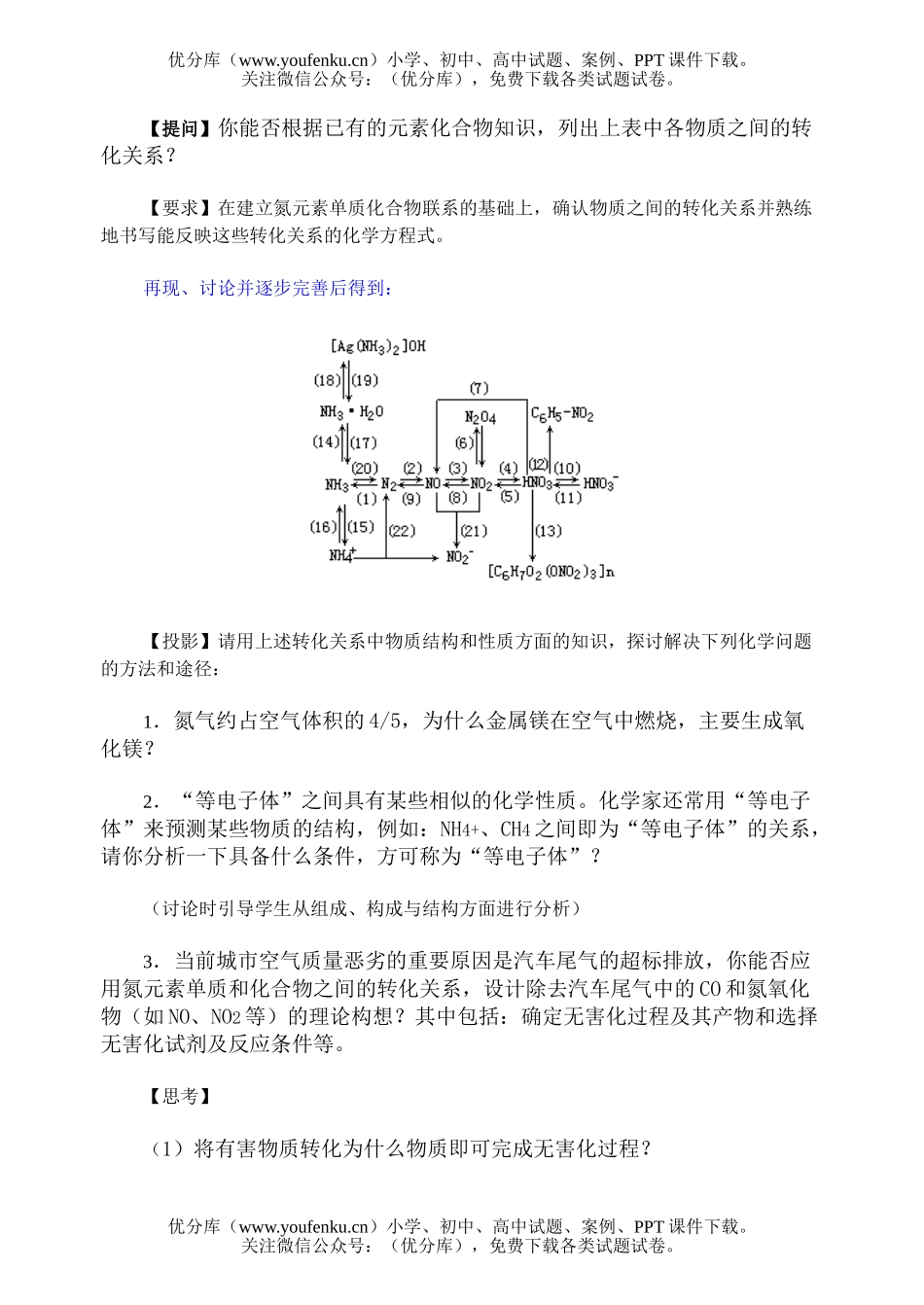 高考化学高考氮元素单质和化合物测试卷_第3页